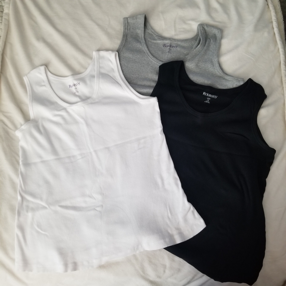 Lot of 3 Ribbed Tank Tops